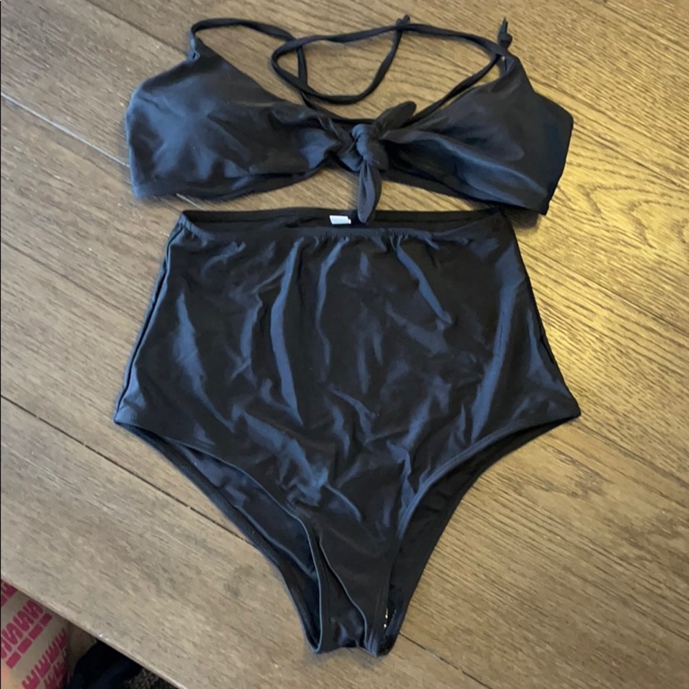 High waisted black Bikini.